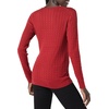 Amazon Essentials Women’s Lightweight Cable Knit Long Sleeve Sweater(Dark Red)