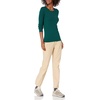 Amazon Essentials Women’s Lightweight Cable Knit Long Sleeve Sweater(Evergreen)