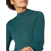 Amazon Essentials Women’s Lightweight Cable Knit Long Sleeve Sweater(Forest Green)