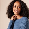 Amazon Essentials Women’s Lightweight Cable Knit Long Sleeve Sweater(French Blue Heather)