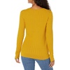 Amazon Essentials Women’s Lightweight Cable Knit Long Sleeve Sweater(Gold)