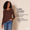 Amazon Essentials Women’s Lightweight Cable Knit Long Sleeve Sweater(Gold)