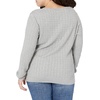Amazon Essentials Women’s Lightweight Cable Knit Long Sleeve Sweater(Light Grey Heather)