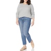 Amazon Essentials Women’s Lightweight Cable Knit Long Sleeve Sweater(Light Grey Heather)