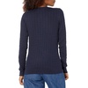 Amazon Essentials Women’s Lightweight Cable Knit Long Sleeve Sweater(Navy)