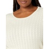 Amazon Essentials Women’s Lightweight Cable Knit Long Sleeve Sweater(Oatmeal Heather)