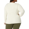 Amazon Essentials Women’s Lightweight Cable Knit Long Sleeve Sweater(Oatmeal Heather)