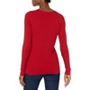 Amazon Essentials Women’s Lightweight Cable Knit Long Sleeve Sweater(Red)
