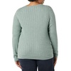 Amazon Essentials Women’s Lightweight Cable Knit Long Sleeve Sweater(Sage Green Heather)