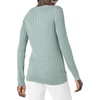 Amazon Essentials Women’s Lightweight Cable Knit Long Sleeve Sweater(Sage Green Heather)