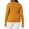 Amazon Essentials Women’s Lightweight Cable Knit Long Sleeve Sweater(Tobacco Brown)