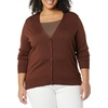 Amazon Essentials Women’s Lightweight Cardigan Sweater(Brown)