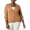 Amazon Essentials Women’s Lightweight Cardigan Sweater(Camel Heather)