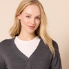 Amazon Essentials Women’s Lightweight Cardigan Sweater(Charcoal Heather)