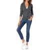 Amazon Essentials Women’s Lightweight Cardigan Sweater(Charcoal Heather Animal)