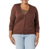Amazon Essentials Women’s Lightweight Cardigan Sweater(Dark Chestnut Brown Heather)