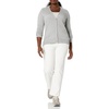 Amazon Essentials Women’s Lightweight Cardigan Sweater(Light Grey Heather)