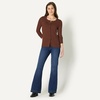 Amazon Essentials Women’s Lightweight Crewneck(Brown)