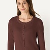 Amazon Essentials Women’s Lightweight Crewneck(Dark Chestnut Brown Heather)