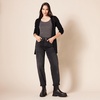 Amazon Essentials Women’s Lightweight Long-Sleeve Open-Front Long Cardigan Sweater, Regular Fit(Black)