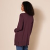 Amazon Essentials Women’s Lightweight Long-Sleeve Open-Front Long Cardigan Sweater, Regular Fit(Burgundy)