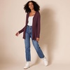 Amazon Essentials Women’s Lightweight Long-Sleeve Open-Front Long Cardigan Sweater, Regular Fit(Burgundy)