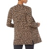 Amazon Essentials Women’s Lightweight Long-Sleeve Open-Front Long Cardigan Sweater, Regular Fit(Camel Leopard)