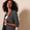 Amazon Essentials Women’s Lightweight Long-Sleeve Open-Front Long Cardigan Sweater, Regular Fit(Charcoal Heather)
