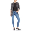 Amazon Essentials Women’s Lightweight Long-Sleeve Open-Front Long Cardigan Sweater, Regular Fit(Charcoal Tiger Print)