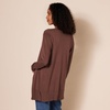 Amazon Essentials Women’s Lightweight Long-Sleeve Open-Front Long Cardigan Sweater, Regular Fit(Dark Chestnut Brown Heather)