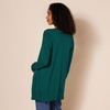 Amazon Essentials Women’s Lightweight Long-Sleeve Open-Front Long Cardigan Sweater, Regular Fit(Dark Green)