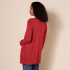 Amazon Essentials Women’s Lightweight Long-Sleeve Open-Front Long Cardigan Sweater, Regular Fit(Dark Red)