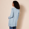 Amazon Essentials Women’s Lightweight Long-Sleeve Open-Front Long Cardigan Sweater, Regular Fit(Indigo Blue Heather)