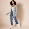 Amazon Essentials Women’s Lightweight Long-Sleeve Open-Front Long Cardigan Sweater, Regular Fit(Light Grey Heather)