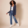 Amazon Essentials Women’s Lightweight Long-Sleeve Open-Front Long Cardigan Sweater, Regular Fit(Navy)