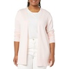 Amazon Essentials Women’s Lightweight Long-Sleeve Open-Front Long Cardigan Sweater, Regular Fit(Pale Pink)
