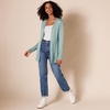 Amazon Essentials Women’s Lightweight Long-Sleeve Open-Front Long Cardigan Sweater, Regular Fit(Sage Green Heather)