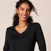Amazon Essentials Women’s Lightweight Long-Sleeve V-Neck Cotton Sweater(Black)