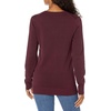 Amazon Essentials Women’s Lightweight Long-Sleeve V-Neck Cotton Sweater(Burgundy)