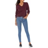 Amazon Essentials Women’s Lightweight Long-Sleeve V-Neck Cotton Sweater(Burgundy)