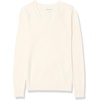 Amazon Essentials Women’s Lightweight Long-Sleeve V-Neck Cotton Sweater(Ecru)