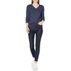 Amazon Essentials Women’s Lightweight Long-Sleeve V-Neck Cotton Sweater(Navy)