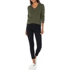 Amazon Essentials Women’s Lightweight Long-Sleeve V-Neck Cotton Sweater(Olive)