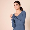 Amazon Essentials Women’s Lightweight Long-Sleeve V-Neck Sweater(Blue Heather)