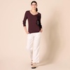 Amazon Essentials Women’s Lightweight Long-Sleeve V-Neck Sweater(Burgundy)