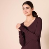 Amazon Essentials Women’s Lightweight Long-Sleeve V-Neck Sweater(Burgundy)