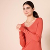 Amazon Essentials Women’s Lightweight Long-Sleeve V-Neck Sweater(Coral Pink)