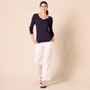 Amazon Essentials Women’s Lightweight Long-Sleeve V-Neck Sweater(Dark Purple)