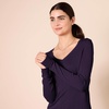 Amazon Essentials Women’s Lightweight Long-Sleeve V-Neck Sweater(Dark Purple)