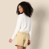 Amazon Essentials Women’s Lightweight Long-Sleeve V-Neck Sweater(Eggshell White)